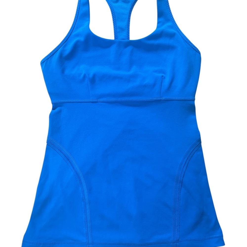 Lululemon Athletica T Back Power Up Tank in Beaming Blue Sz 8
